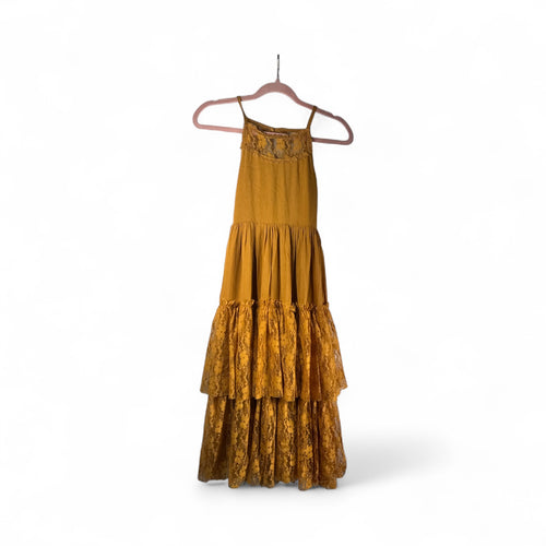 used Like New-boutique mustard dress, size 8