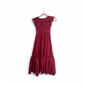 used Like New-boutique crimson dress, size 8