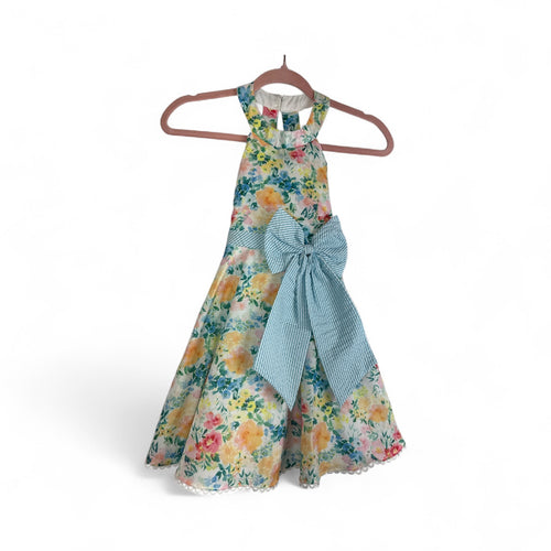 Used Like New- Rare Edition floral dress & purse, size 7