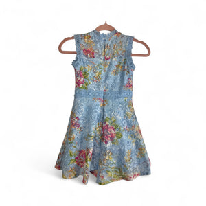 Used Like New- Lilt floral blue dress, size 6