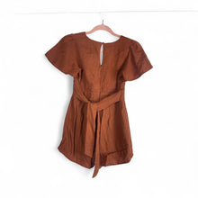 Load image into Gallery viewer, Used Good- GB Girls burnt orange/brown romper, size M
