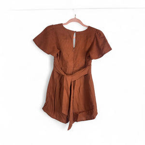 Used Good- GB Girls burnt orange/brown romper, size M