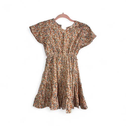 used Like New-Hayden Girls floral short sleeve dress, size L