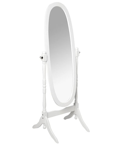 Used Like New- white oval mirror 59.5”