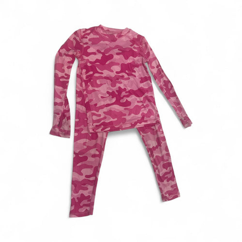 Used Like New- Girls Athletic pink camo layering set, Youth Medium (8)