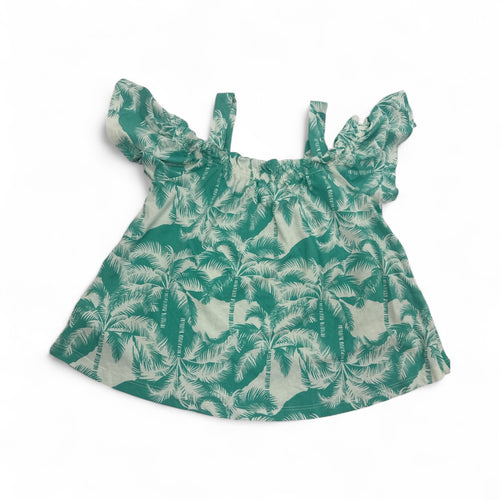 Used Like New- Girls Old Navy tropical top, Youth M (8)