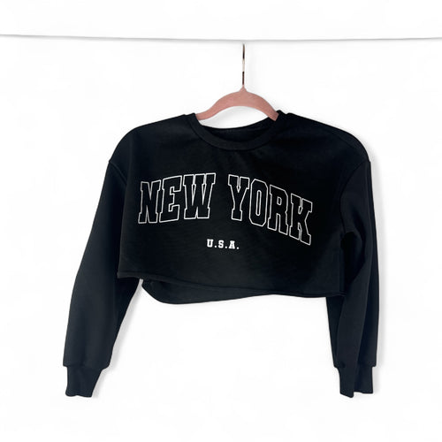 New (not worn)- New York crop sweatshirt, youth M