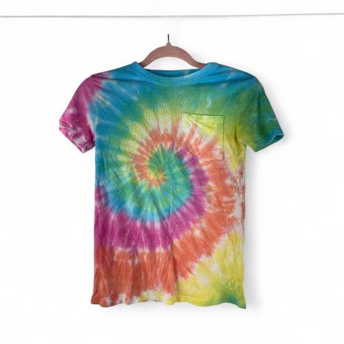 Used Good- Self Esteem tie-dye cotton shirt, youth XS (6-6X)