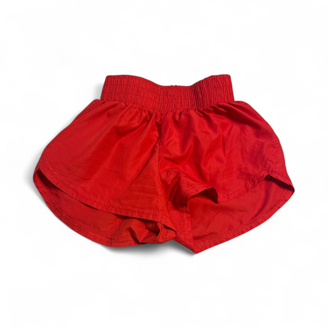 Used Like New- Azarhia red athletic shorts, size 6