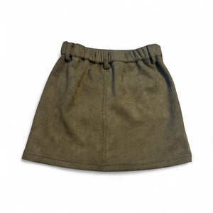 New- a loves a Girls (Dillard’s) army green suede-like A-line skirt, Youth S