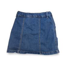 Load image into Gallery viewer, Used Like New- hippie girl regular rise blue jean skirt, size 7 (adjustable waist)