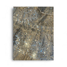 Load image into Gallery viewer, New - Chelsea &amp; Violet (Dillard’s) off white with silver sequin layered skirt, size S (7/8) (picture doesn’t do it justice)