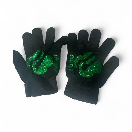 Used Like New- girls black gloves “Harper”