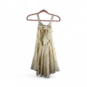 Used Like New- Rare Editions ivory crochet dress, size 7