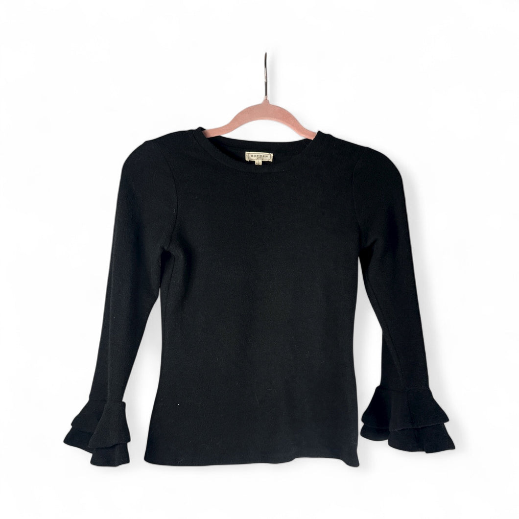 Used Good- Hayden Girls black sweater (light) shirt, youth L