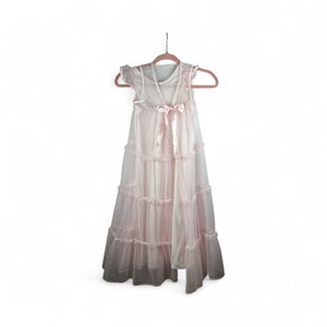 Used Like new- Laura Dare pink peignoir set, youth 8