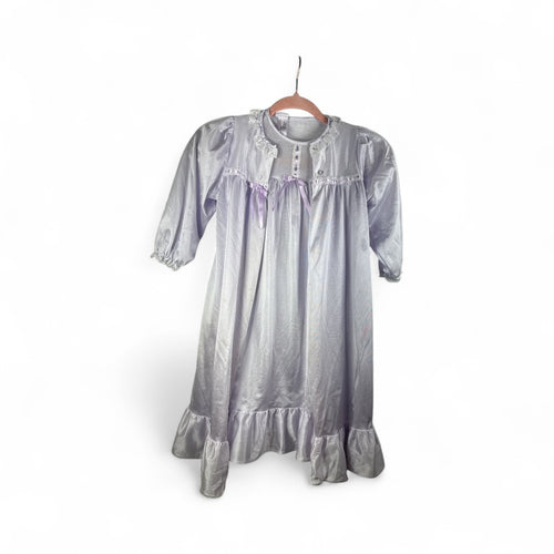 Used Fair- Laura Dare purple gown, youth 4 (a few small stains)