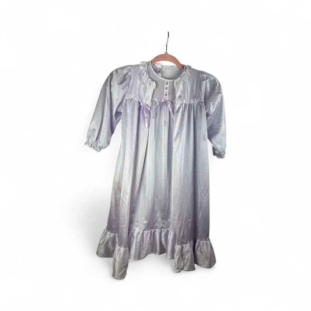 Used Fair- Laura Dare purple gown, youth 4 (a few small stains)