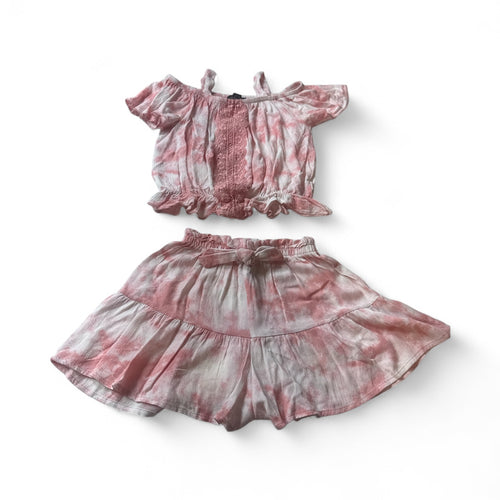 Used Good- I.N. Girl (Dillards) crop top & skirt set,  Youth S (7/8)