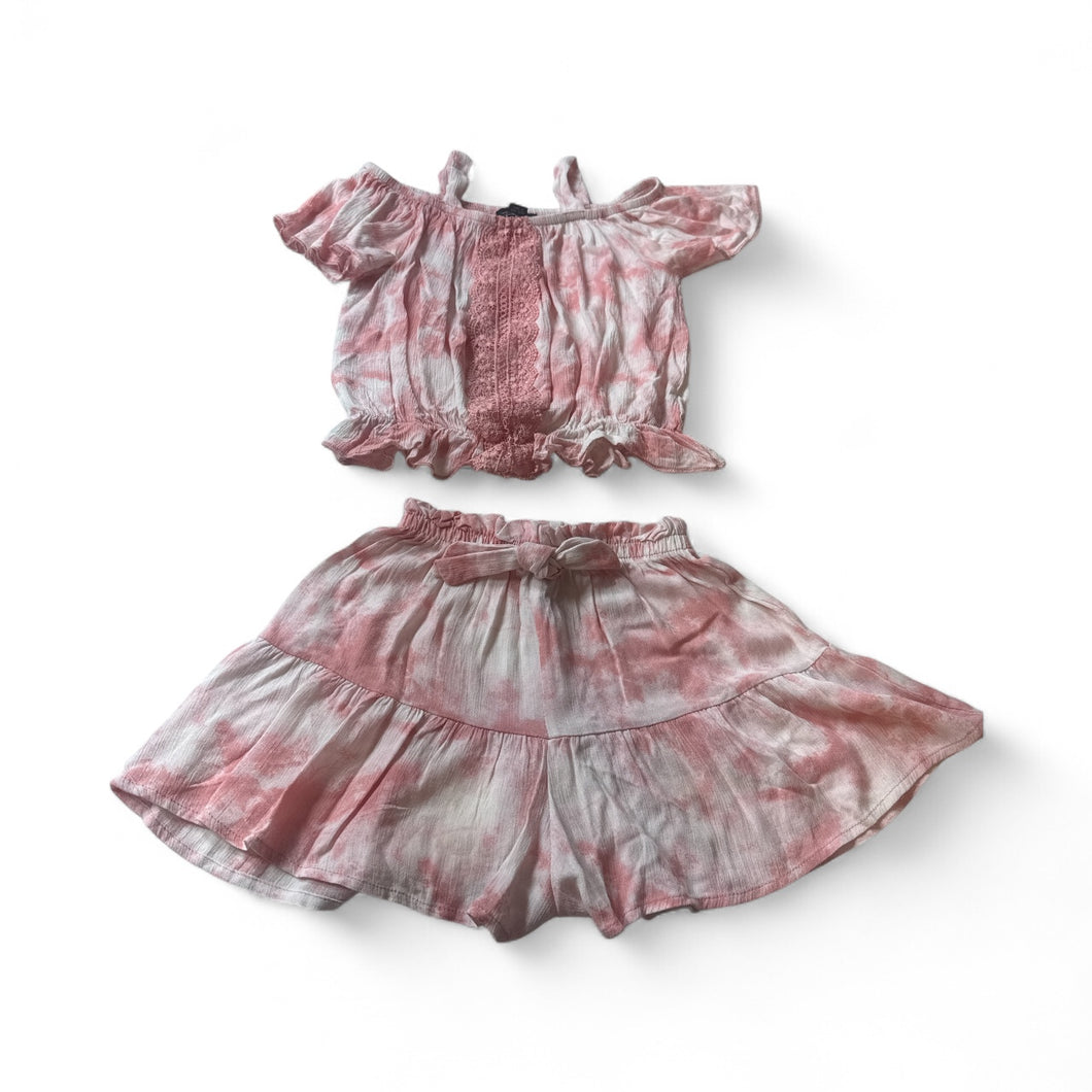 Used Good- I.N. Girl (Dillards) crop top & skirt set,  Youth S (7/8)