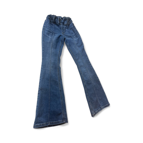 Used Good- Hippie Girl (Dillards)mid-rise super flare jeans, size 10, adjustable waist tabs