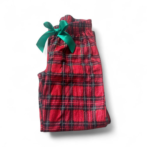 Used Good- plaid flannel Holiday pajama pants, youth 7-8