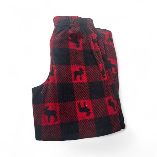 Used Good- plaid fleece Holiday pajama pants, youth 8