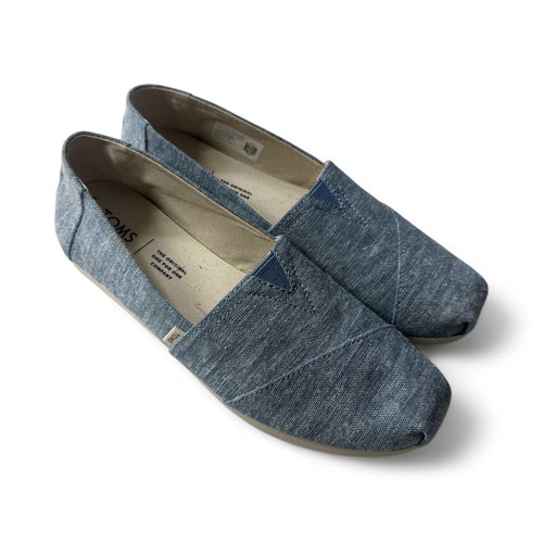 New- Tom’s blue slip on shoes, women’s 6.5