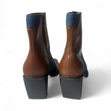 Load image into Gallery viewer, New - Artiva leather &amp; Jean boots, women’s 6