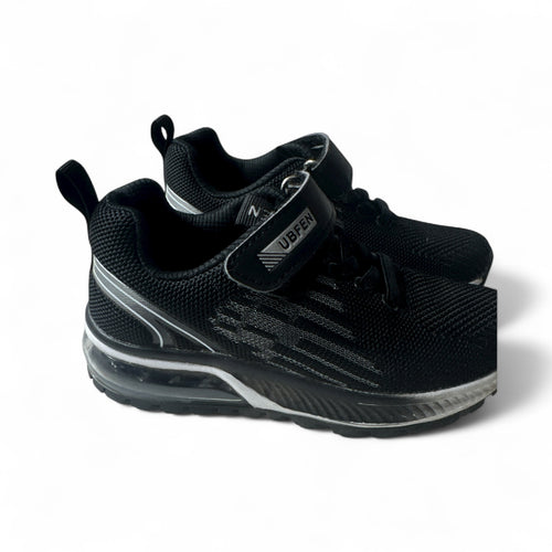 Used Like New- Ubfin black sneakers, kids size 10