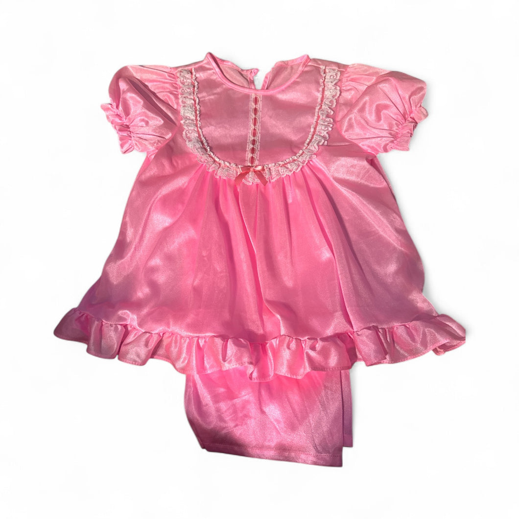 Used Like New- Laura Dare hot pink short sleeve pajama set. Youth 12