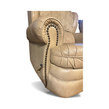 Load image into Gallery viewer, Used Fair- Leather recliner (ivory), tip of handle is torn, rest is in fair condition.Pet free &amp; smoke free home. 33” (L) x 37” (w) x 37” (h)
