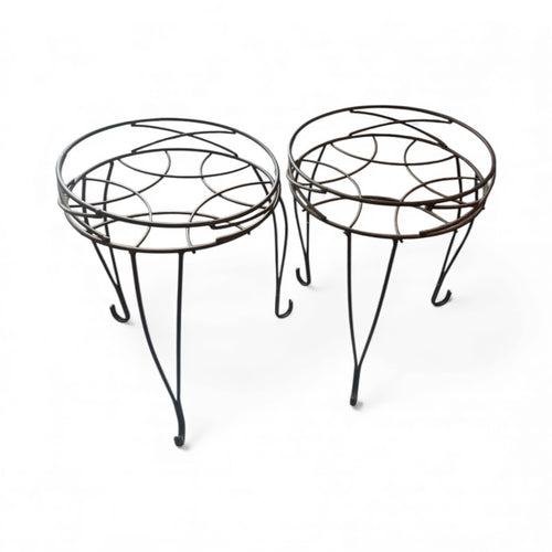 Used Good- Set of 2, plant stands. 9” (w) x 12” (h)