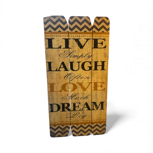 Used Good- decorative wall sign . 19” (w) x 38 (h)