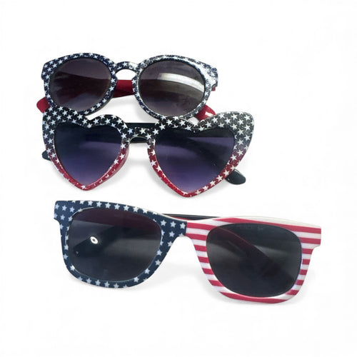 Used- 3 pair patriotic girls sunglasses