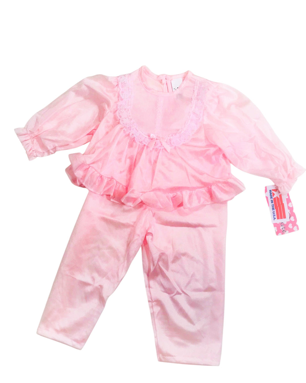Laura Dare Girls Long Sleeve PJ Set (Size 6/6X, Pink)