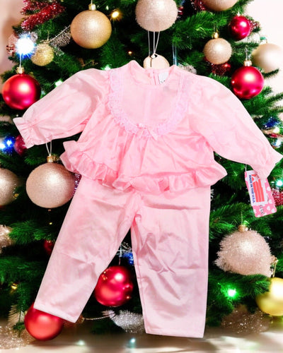 Laura Dare Girls Long Sleeve PJ Set (Size 4/4T, Pink)