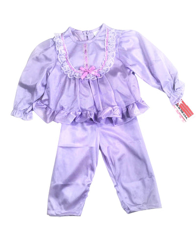 Used Like New- Laura Dare ice blue long sleeve pajama set. Youth 10