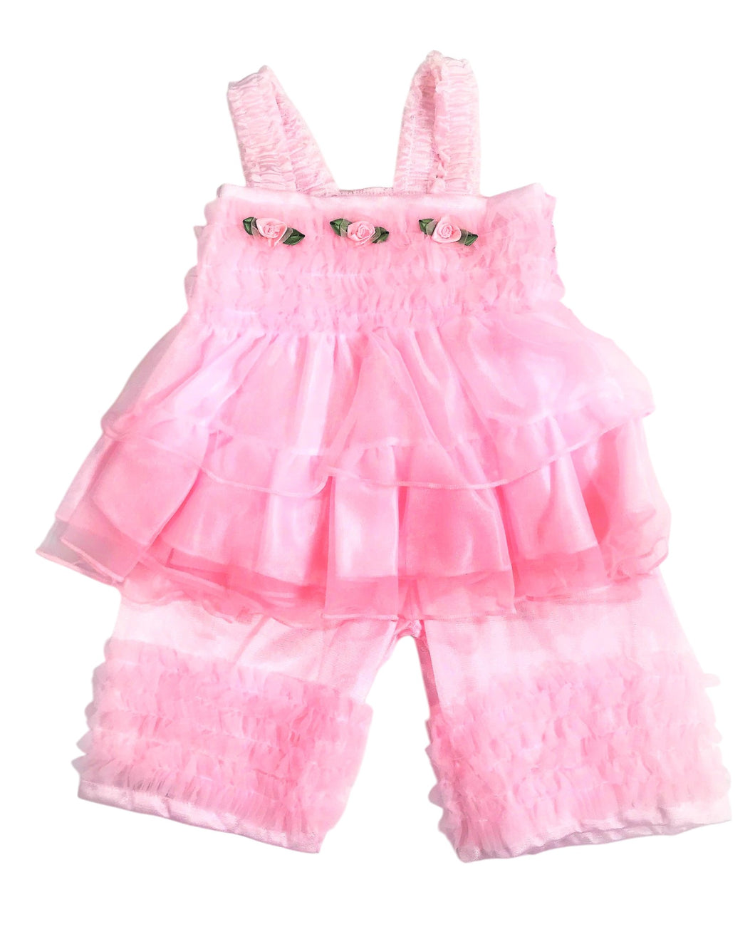 Laura Dare Girls Ruffle PJ Set (Size 6/6X, Pink)