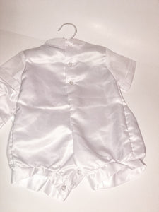 The Children's Hour Christening Short Set with Cross Design