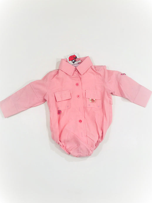 Bull Red Infant Girls Fishing Shirt